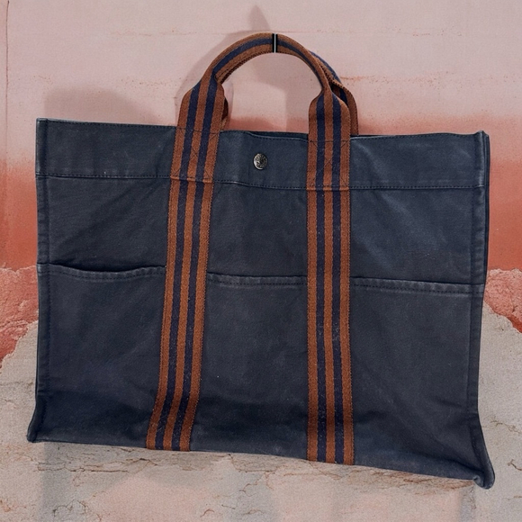 Hermes Handbags - Women's Hermes Tote Bag Large Blue